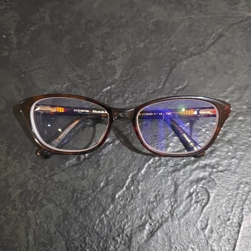 ELIZABETH ARDEN Women Eyeglasses EA 1139AD-1 Brown/Black 51-16-130 Frame China